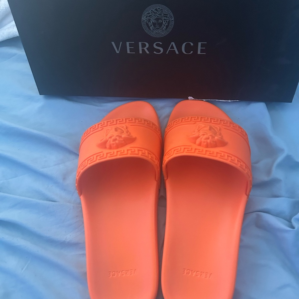 Versace Vibrant Orange Sandals